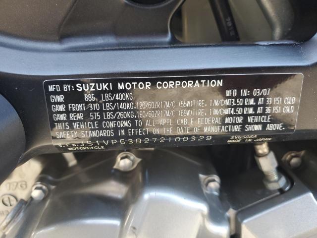2007 SUZUKI SV650 A JS1VP53B272100329