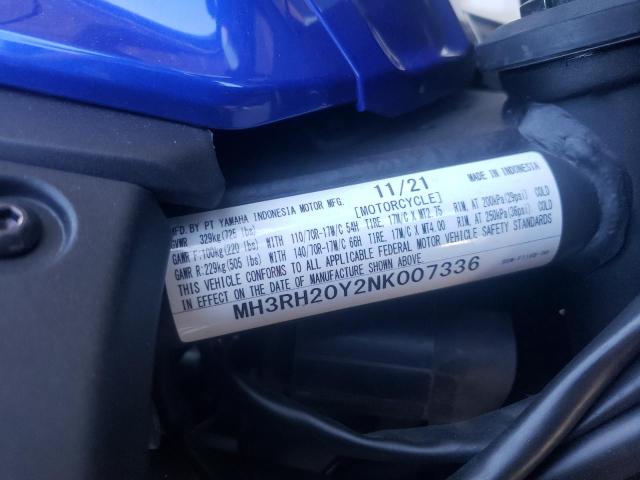 2022 YAMAHA MT-03 MH3RH20Y2NK007336