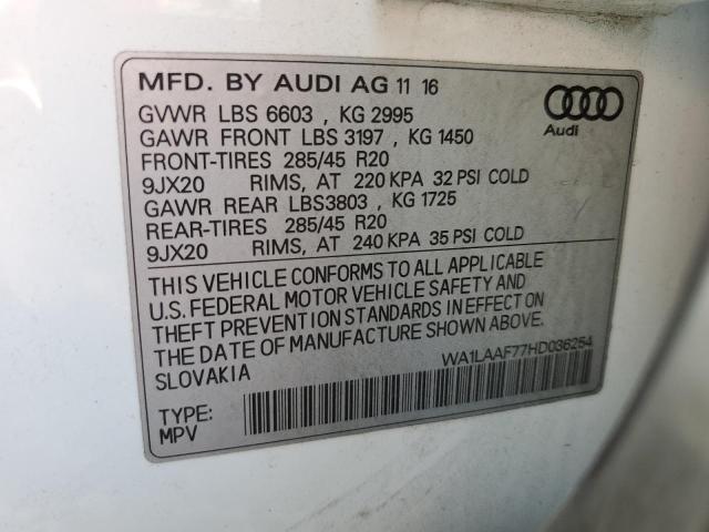 2017 AUDI Q7 WA1LAAF77HD036254