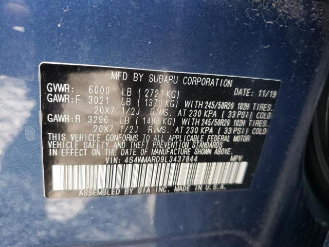 2020 SUBARU ASCENT TOU 4S4WMARD9L3437844