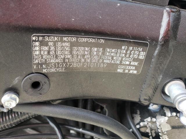 2015 SUZUKI GSX1300 RA JS1GX72B0F2101189
