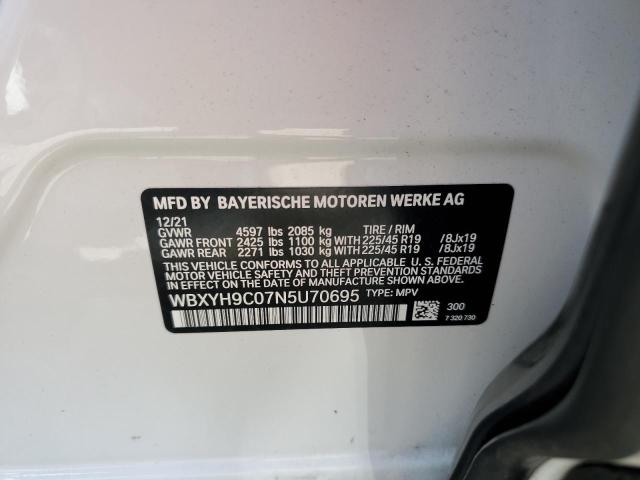 2022 BMW X2 SDRIVE2 WBXYH9C07N5U70695