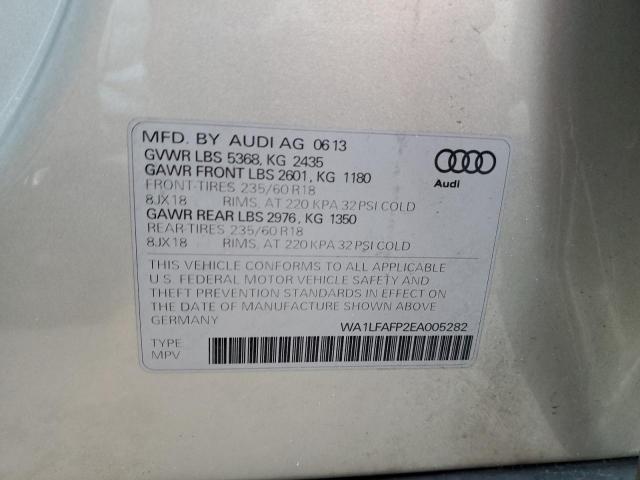 VIN WA1LFAFP2EA005282 2014 Audi Q5, Premium Plus no.10