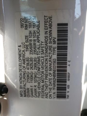 2022 HONDA CRV 7FARW2H89NE031563