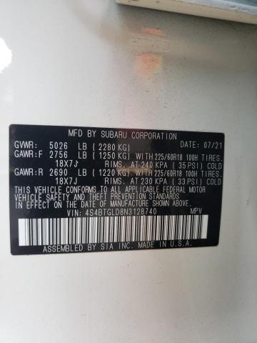 2022 SUBARU OUTBACK ON 4S4BTGLD8N3128740