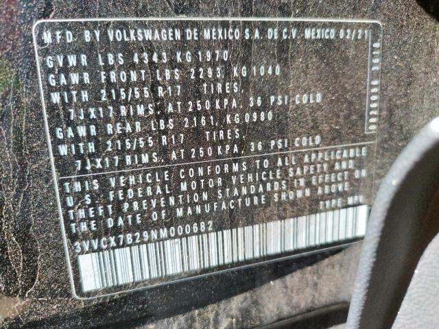 2022 VOLKSWAGEN TAOS S 3VVCX7B29NM000682