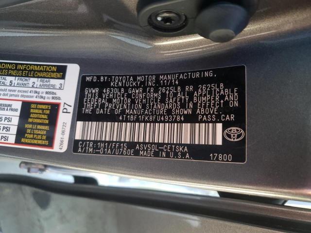 VIN 4T1BF1FK8FU493784 2015 TOYOTA CAMRY no.10