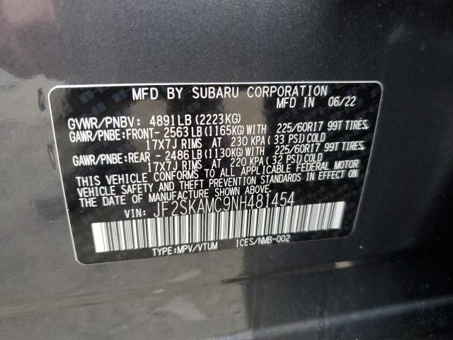 2022 SUBARU FORESTER W JF2SKAMC9NH481454