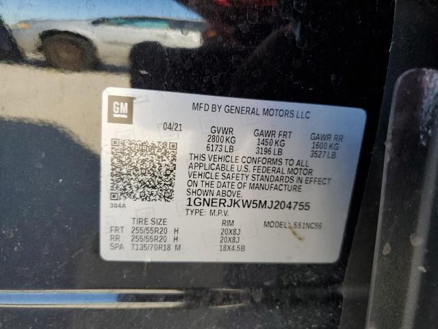 2021 CHEVROLET TRAVERSE R 1GNERJKW5MJ204755