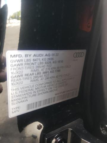 2022 AUDI Q8 PRESTIG WA1FVBF13ND027243