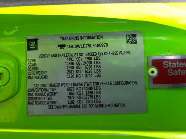 Chevrolet Silverado C2500 Heavy Duty 2020 1GC0WLE75LF186979 Image 10