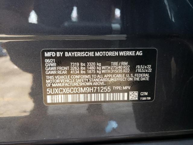 2021 BMW X7 M50I 5UXCX6C03M9H71255