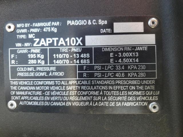 2021 PIAGGIO MP3 500 ZAPTA10XXM5200081