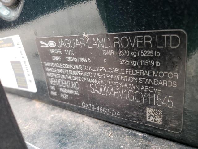2016 JAGUAR XF PRESTIG SAJBK4BV1GCY11545