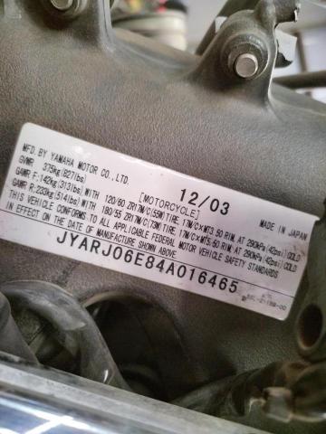 2004 YAMAHA YZFR6 L JYARJ06E84A016465