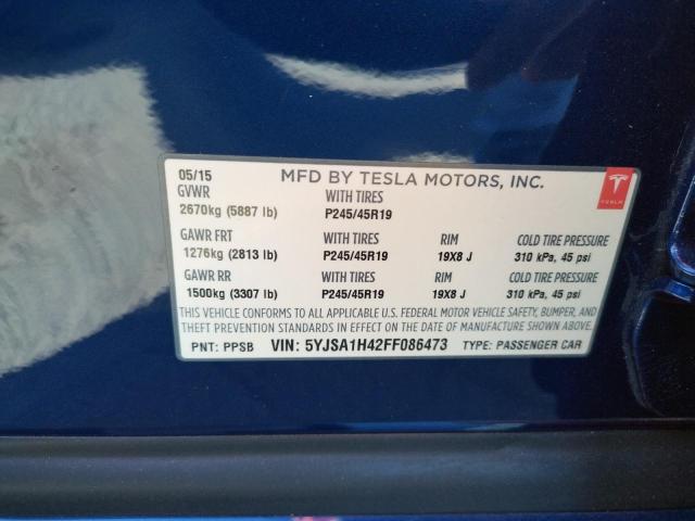 2015 TESLA MODEL S P8 5YJSA1H42FF086473