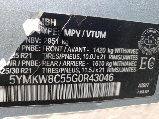 2016 BMW X6 M 5YMKW8C55G0R43046