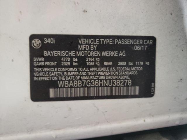 2017 BMW 340 XI WBA8B7G36HNU38278