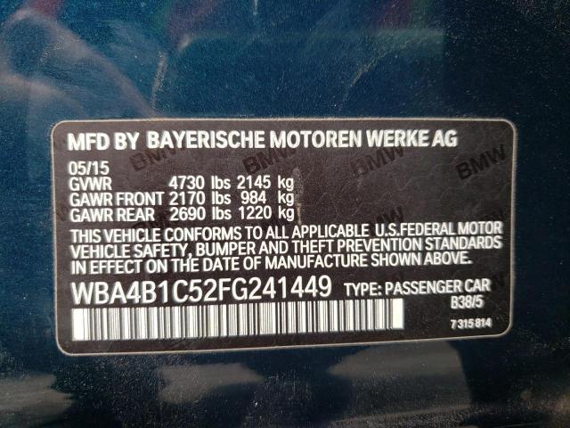 2015 BMW 435 I GRAN WBA4B1C52FG241449