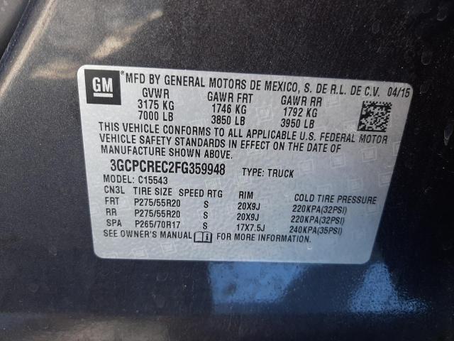 2015 CHEVROLET SILVRDO LT 3GCPCREC2FG359948