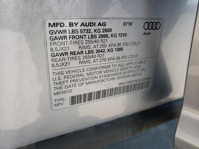 2018 AUDI SQ5 PRESTI WA1C4AFY8J2220295
