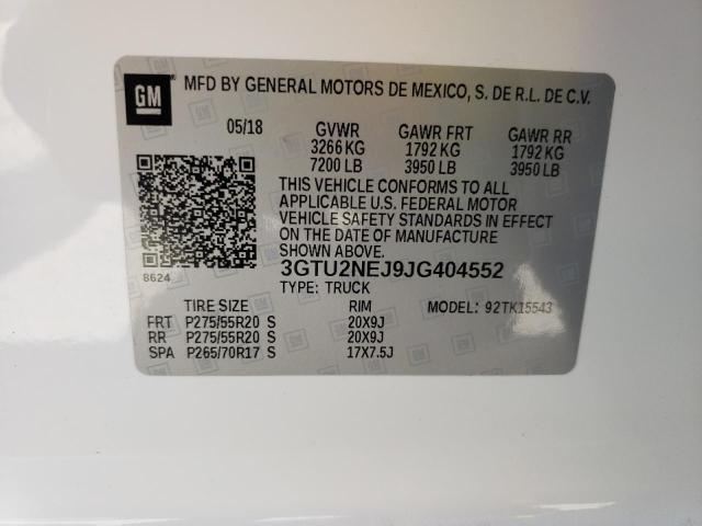 2018 GMC SIERRA 150 3GTU2NEJ9JG404552