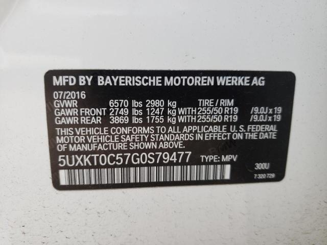 2016 BMW X5 XDR40E 5UXKT0C57G0S79477
