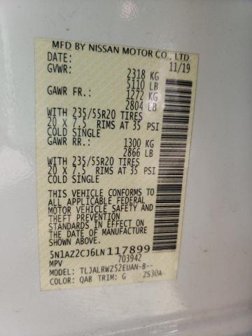 2020 NISSAN MURANO SL 5N1AZ2CJ6LN117899