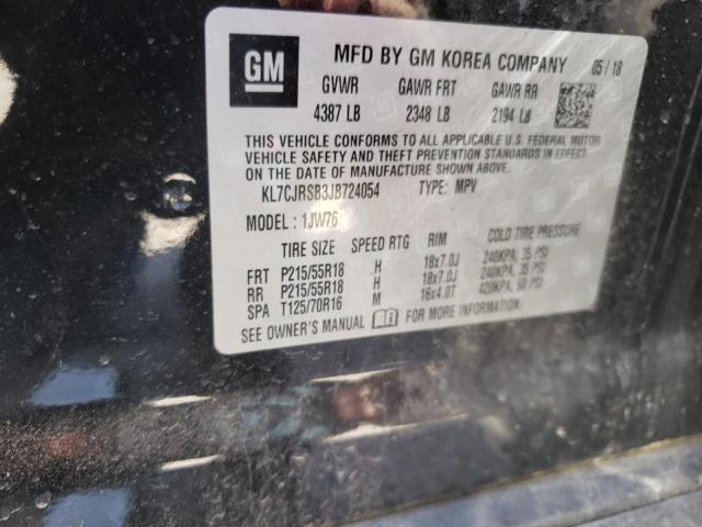 2018 CHEVROLET TRAX PREMI KL7CJRSB3JB724054