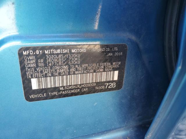 2018 MITSUBISHI MIRAGE GT ML32A5HJXJH009309