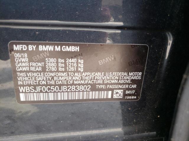 2018 BMW M5 WBSJF0C50JB283802