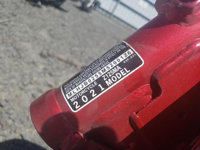 2021 HONDA Z125 MA MLHJB0255M5200126