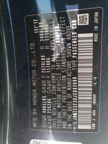 2018 HONDA CLARITY TO JHMZC5F38JC003899