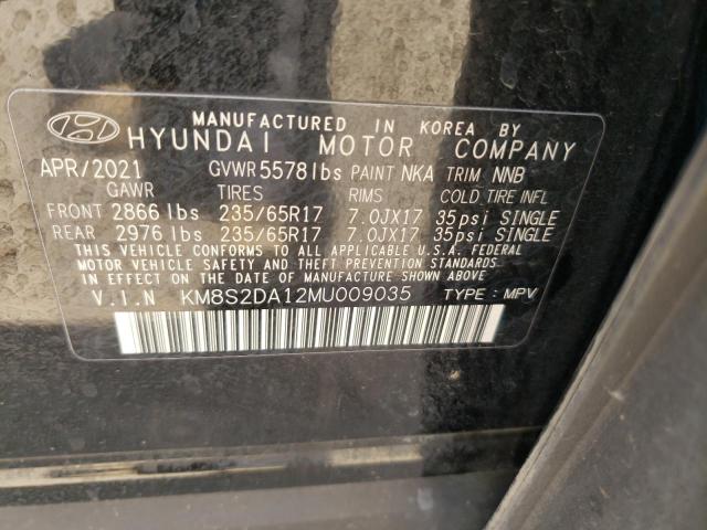 2021 HYUNDAI SANTA FE B KM8S2DA12MU009035