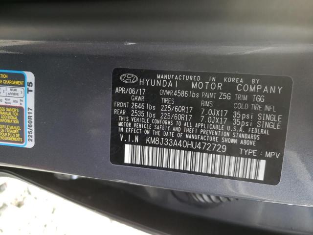 2017 HYUNDAI TUCSON LIM - KM8J33A40HU472729