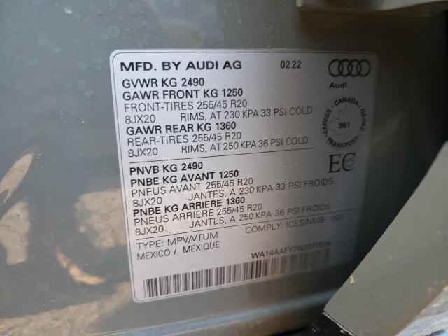 2022 AUDI Q5 SPORTBA WA14AAFY7N2077536
