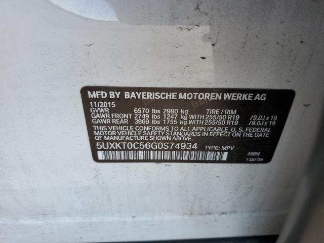 2016 BMW X5 XDR40E 5UXKT0C56G0S74934