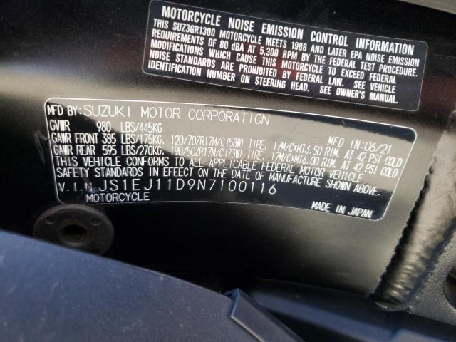2022 SUZUKI GSX1300 RR JS1EJ11D9N7100116