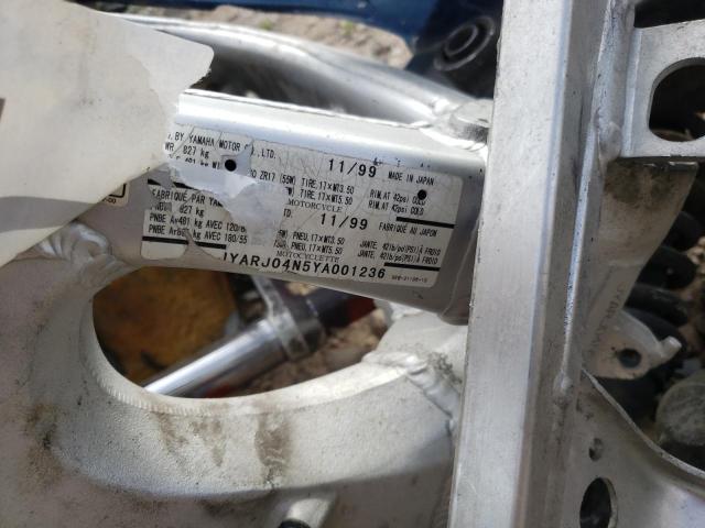 2000 YAMAHA YZFR6 JYARJ04N5YA001236