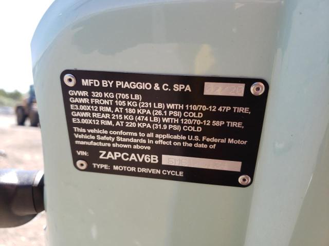 2021 VESPA PRIMAVERA ZAPCAV6B5M5100134