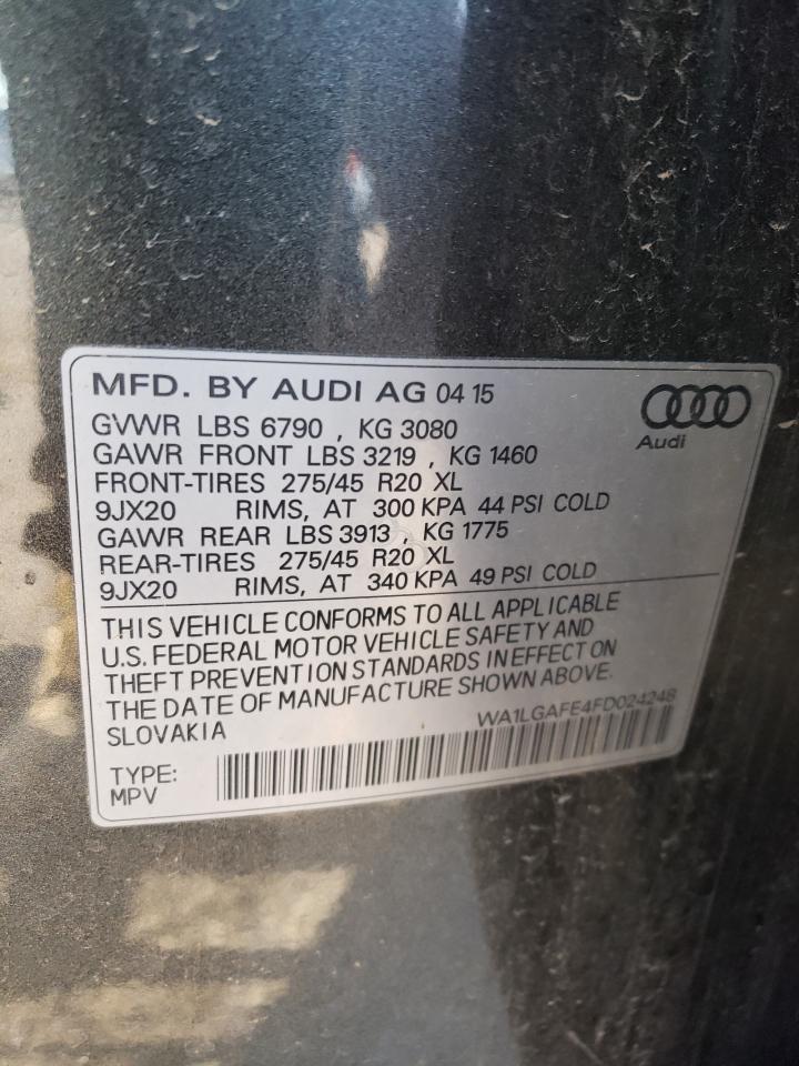 WA1LGAFE4FD024248 2015 Audi Q7 Premium Plus