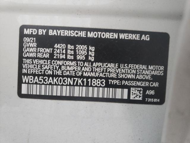 2022 BMW 228I WBA53AK03N7K11883