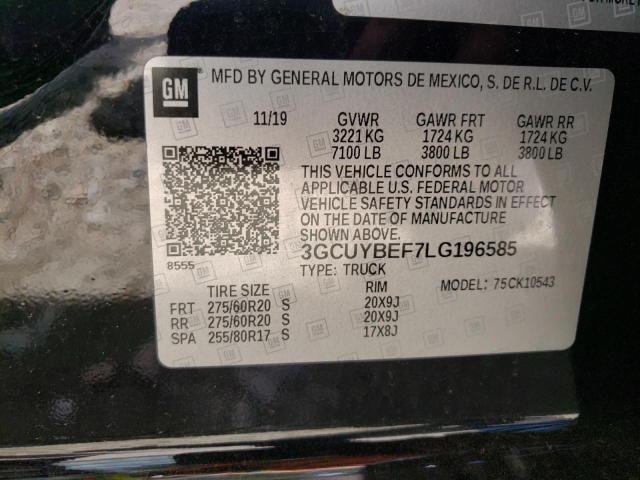 2020 CHEVROLET SILVRDO LT 3GCUYBEF7LG196585