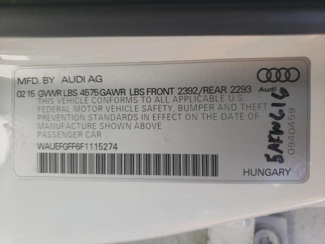 2015 AUDI A3 TECHNIK WAUEFGFF6F1115274