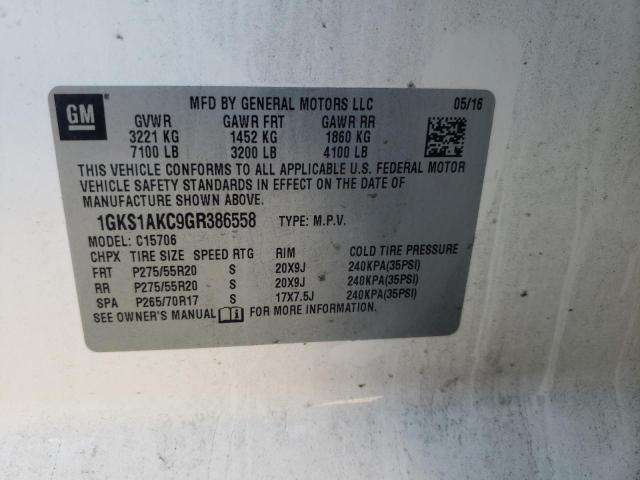 2016 GMC YUKON SLE 1GKS1AKC9GR386558
