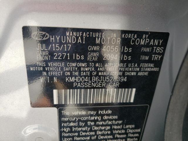 2018 HYUNDAI ELANTRA SP - KMHD04LB6JU528394