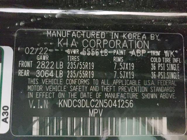 2022 KIA EV6 LIGHT KNDC3DLC2N5041256