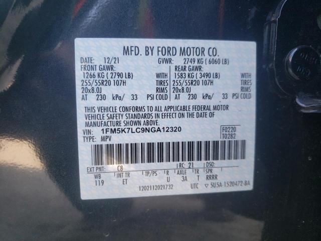 2022 FORD EXPLORER K 1FM5K7LC9NGA12320