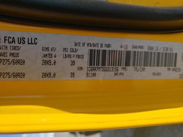 2016 DODGE 1500 1C6RR7MT5GS313156