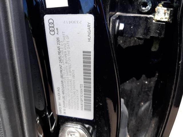 2016 AUDI S3 PREMIUM WAUB1GFF7G1004722